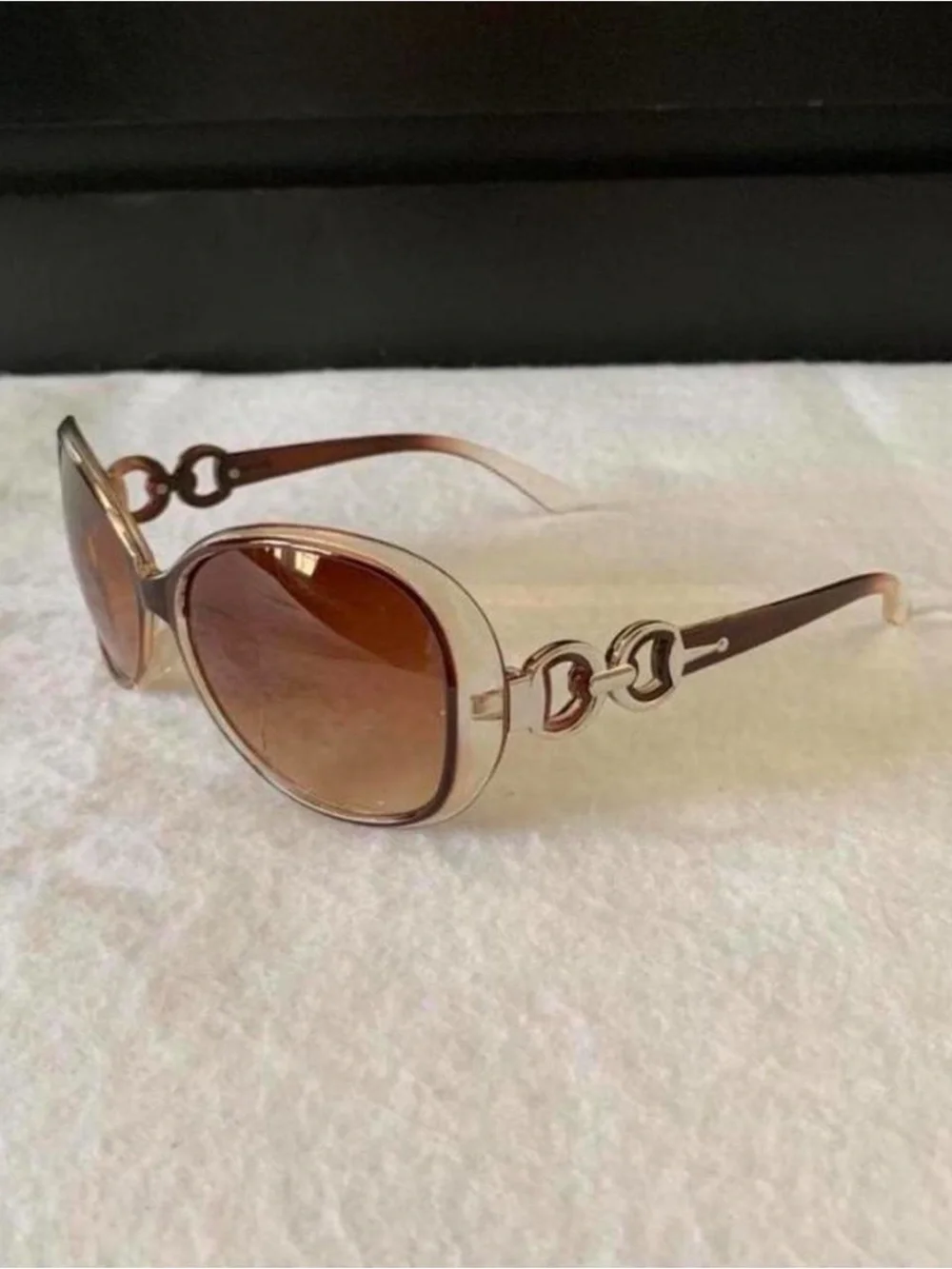 Women's Brown Oversized Fashion Sunglasses